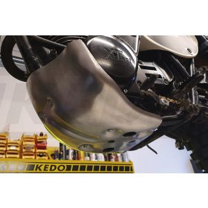 Aluminium Engine Guard Original-Style, especially suitable for E-Starter (asymmetric shape, right original, left wider for XSTART generator cover)