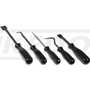 Gasket-Scraper + Hook-Set, 5 Pcs. Flat/Pointed