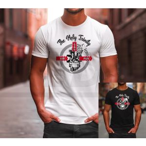 T- Shirt The Holy Trinity , colour white or black, size M - XXL, regular fit, 100% cotton