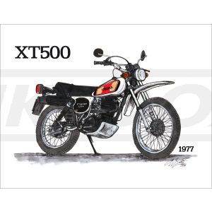 Kunstdruck by Ingo Löchert 'XT500 1977' 6-Farbdruck auf Semiglanz-Posterpapier, Größe ca. 295x380mm