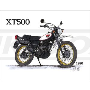 Poster by Ingo Löchert, 'XT500 1980', impression de qualité sur papier poster satiné. Taille env. 295x380mm