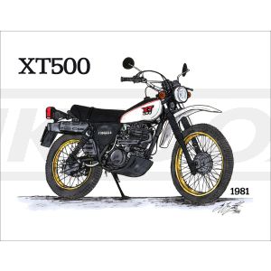 Poster by Ingo Löchert, 'XT500 1981', impression de qualité sur papier poster satiné. Taille env. 295x380mm