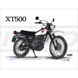 Kunstdruck by Ingo Löchert 'XT500 1986', 6-Farbdruck auf Semiglanz-Posterpapier, Größe ca. 295x380mm