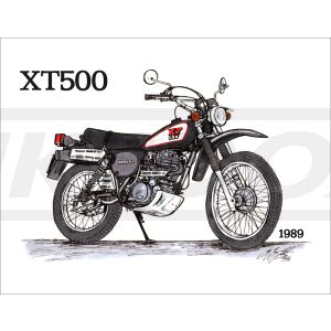 Art Print by Ingo Löchert 'XT500 1989', 6-colour print on semiglossy poster paper, size approx. 295x380mm