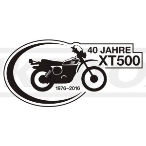Sticker '40 Jahre XT500', black, size approx. 190x95mm, 1 piece