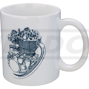 China Mug '500cc' with stylized SR/XT500 engine, approx. 300ml