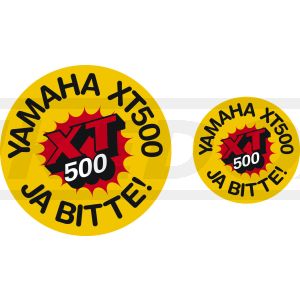 Sticker »XT500 JA BITTE«, diameter 50mm or 80mm, 1 piece