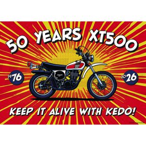 Poster 50 Years of XT500, Motif »Splash« , DIN A2 59.4x42 cm, poster paper 200g/m², four-color print, matte