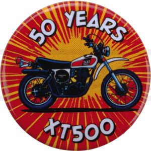 50 Years XT500 Kühlschrankmagnet, 1 Stück, Durchmesser circa 37mm