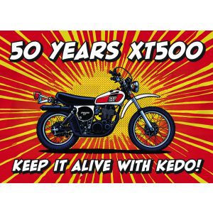 50 Years XT500 Postcard, DIN A6, 4-color digital print, 300 g/m²
