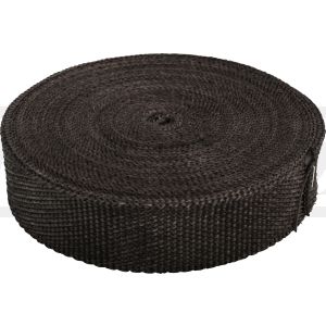 Exhaust Wrap, heatproof (750°C), length 10m, width 30mm, black