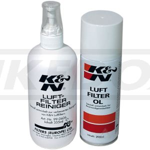 K&N Luftfilter-Reinigungs-Set, 355ml Reiniger & 204ml Öl (99-5003EU)