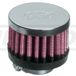 K&N Crankcase Vent Filter (62-1360) with 19mm Rubber Base