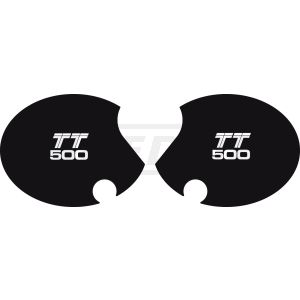 Side Cover Decal Set 'TT500', 1 Pair Right & Left, Lettering TT500 US model '80