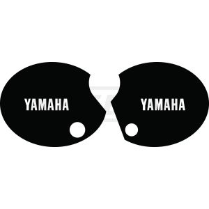 Side Cover Decal Set 'YAMAHA', Right & Left, White Lettering