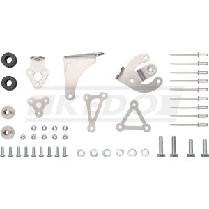 Mounting Set for Air Filter Box Item 28621 (mounting brackets outside / inside, rubber dampers, screws, etc.)