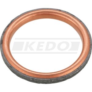 HD Headpipe Gasket, OEM reference # 3GD-14613-00, copper ring filled with composite material, 5mm thick, compressible for best sealing