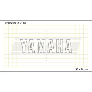 Stencil 95x24mm 'YAMAHA' lettering, 1 piece