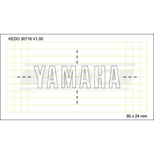 Schablone 95x24mm 'YAMAHA'-Schriftzug, 1 Stück