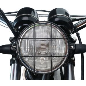 Grille de phare avant 'XCountry', métal, époxy noir, pour phare de 180mm ext. maxi