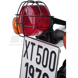 Taillight Grill 'Xcountry', black coated, suitable for lens with and without lateral reflectors