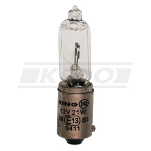 Replacement Bulb, Halogen, BAY9S 21W/12V, 1 Piece (Suitable for 6V, too)
