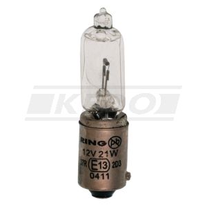 Ersatzlampe Halogen BAY9S 21W/12V, 1 Stück (auch mit 6V zu betreiben)