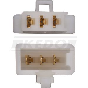 Fiche 3 contacts, 2X3 contacts type 110 inclus (fiche à cran d'arrêt)
