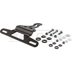 Mini-License Plate Bracket for 'Euro-Size' License Plates, stainless steel, black + mounting material (-></picture> strut item 50095+50096/50097 optionally)