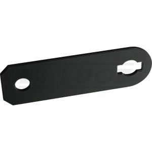 Replica horn bracket, stainless steel, black powder coated, suitable for horns with rubber bearing (see items 41549 (6V) resp. 41253/41013/41080 (12V))