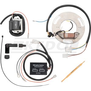 PME Ignition Kit, conversion to CDI ignition, WITHOUT lighting coil (can be taken over from original stator) incl. stator with coil, ignition coil, CDI