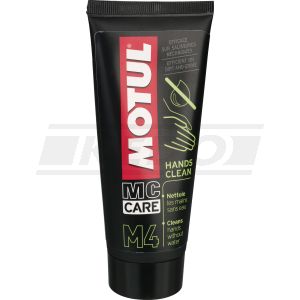 Motul M4 Handreiniger, 100ml Tube, entfernt Öl und andere hartnäckige Verschmutzungen ohne Wasser, nach Anwendung keine Reste auf der Hand