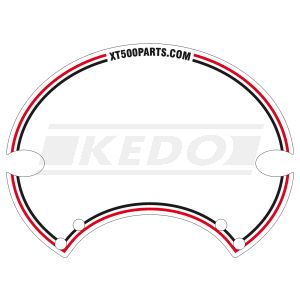 Startnummerntafel-Aufkleber xt500parts.com, 1 Stück, passend für SixDays-Startnummerntafel PrestonPetty, Art. 60405W/G, 60406W/G bzw. 60407W/G