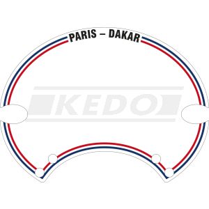 Starting Number Plate Sticker 'Paris-Dakar', 1 piece, suitable for 'SixDays' Number Plate PrestonPetty, item 60405W/G, 60406W/G, 60407W/G