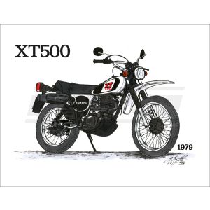Kunstdruck by Ingo Löchert 'XT500 1979', 6-Farbdruck auf Semiglanz-Posterpapier, Größe ca. 295x380mm