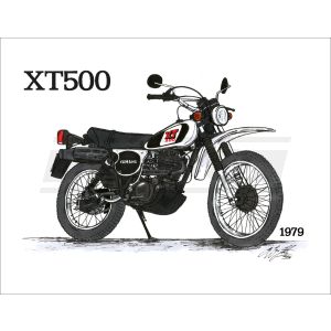 Art Print by Ingo Löchert 'XT500 1979', 6-colour print on semiglossy poster paper, size approx. 295x380mm