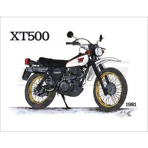 Art Print by Ingo Löchert 'XT500 1981', 6-colour print on semiglossy poster paper, size approx. 295x380mm