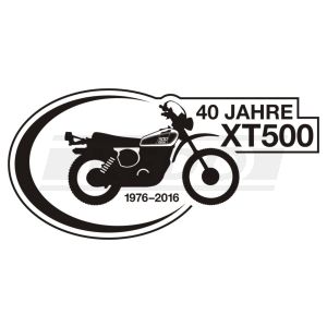 Autocollant commémoratif '40 Jahre XT500', noir, taille env. 190x95mm, pièce