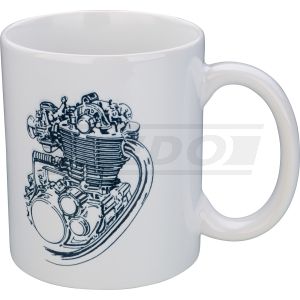 China Mug '500cc' with stylized SR/XT500 engine, approx. 300ml