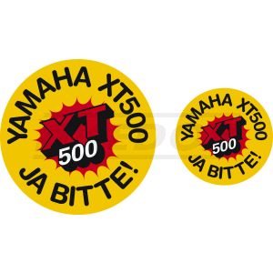 Sticker »XT500 JA BITTE«, diameter 50mm or 80mm, 1 piece