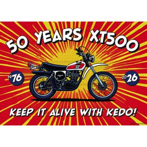 Poster 50 Years of XT500, Motif »Splash« , DIN A2 59.4x42 cm, poster paper 200g/m², four-color print, matte