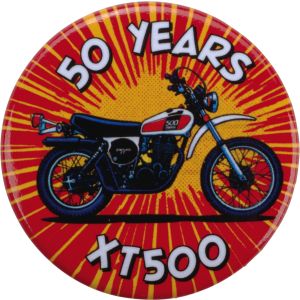 50 Years XT500 Kühlschrankmagnet, 1 Stück, Durchmesser circa 37mm