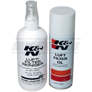 K&N Air Filter Cleaning/Recharge Kit 99-5003EU (12 oz. Bottle Air Filter Cleaner + 6.5 oz. Aerosol Spray Can Filter Oil)