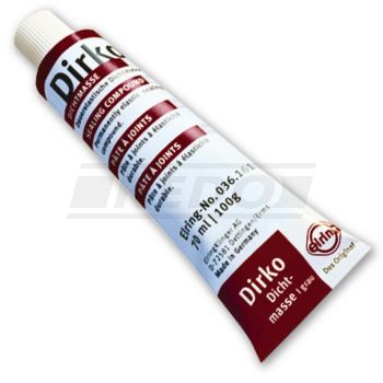 Pâte à joint Dirko (de -60 à +280°C), gris, 70 ml, applicateur inclus