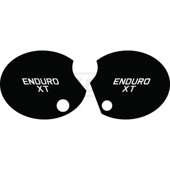 Seitendeckelaufkleber-Set 'Enduro XT' rechts+links, schwarz (Schrift weiß)