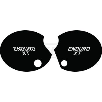 Jeu d'autocollants de caches latéraux 'Enduro XT' droit et gauche, noir (lettres blanches)