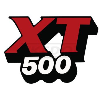 Fuel Tank Decal / Logo 'XT500', red/white/black, 1 piece, OEM reference # 3BH-24161-00