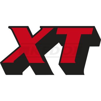 Fuel Tank Decal / logo / lettering 'XT' red/black, 1 piece