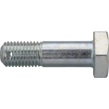 Bolt for Side Stand Export, M10x1.25 35mm, chrome plated with hole for cotter pin, 10mm slot