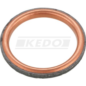 HD Headpipe Gasket, OEM reference # 3GD-14613-00, copper ring filled with composite material, 5mm thick, compressible for best sealing